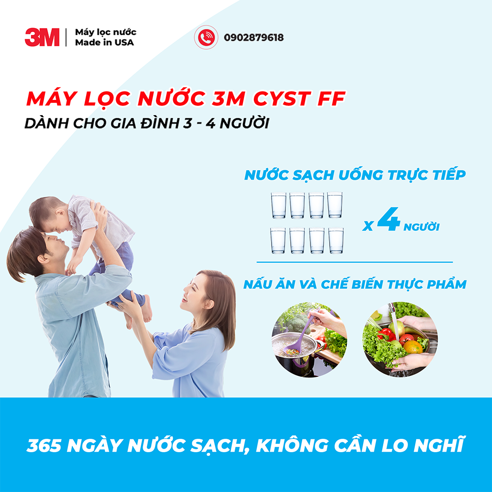 MÁY LỌC NƯỚC 3M CYST FF