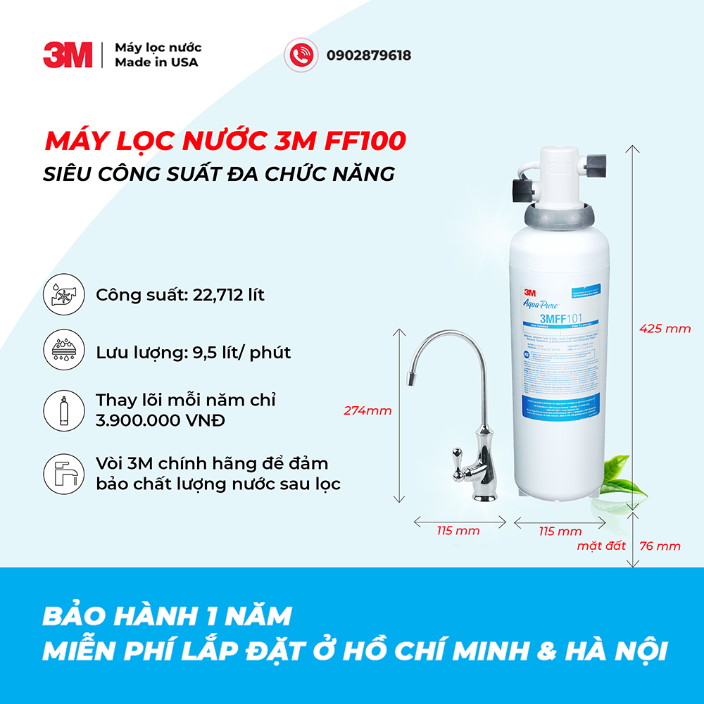 MÁY LỌC NƯỚC 3M FF100