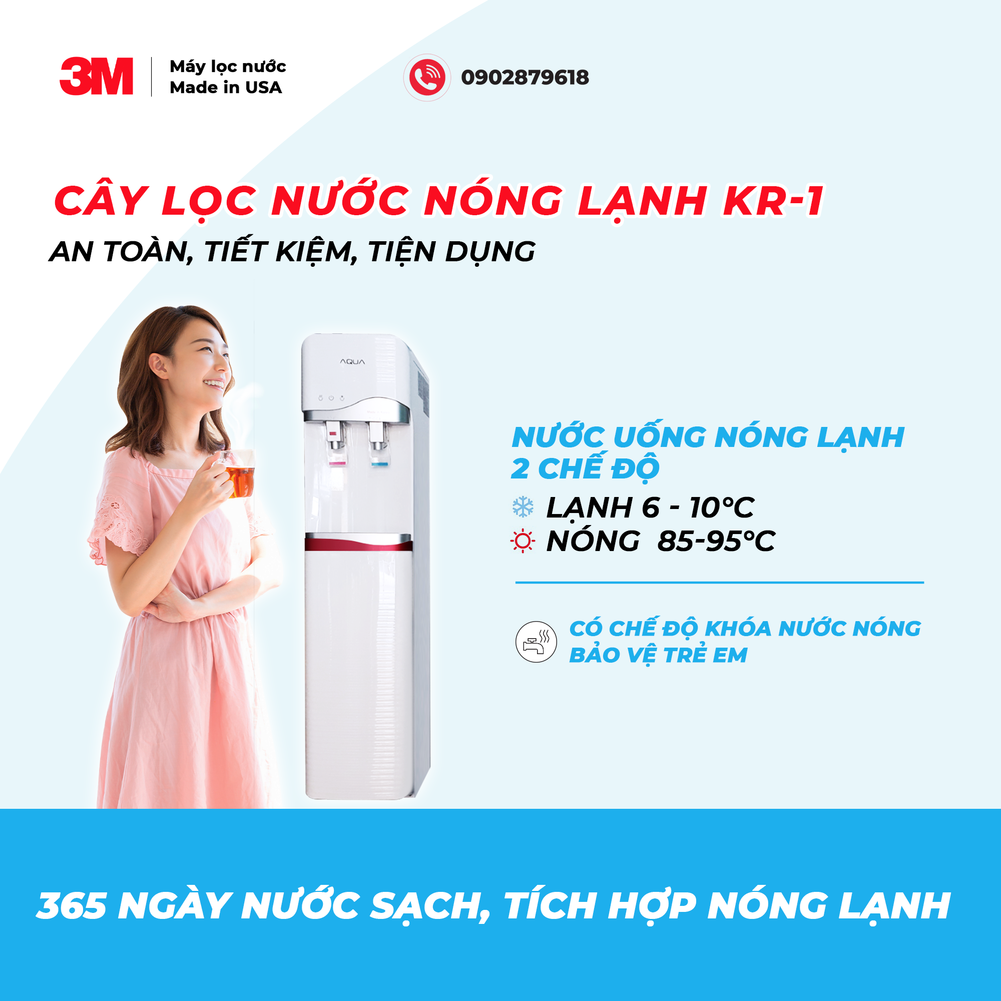 CÂY LỌC NƯỚC NÓNG LẠNH KR-1