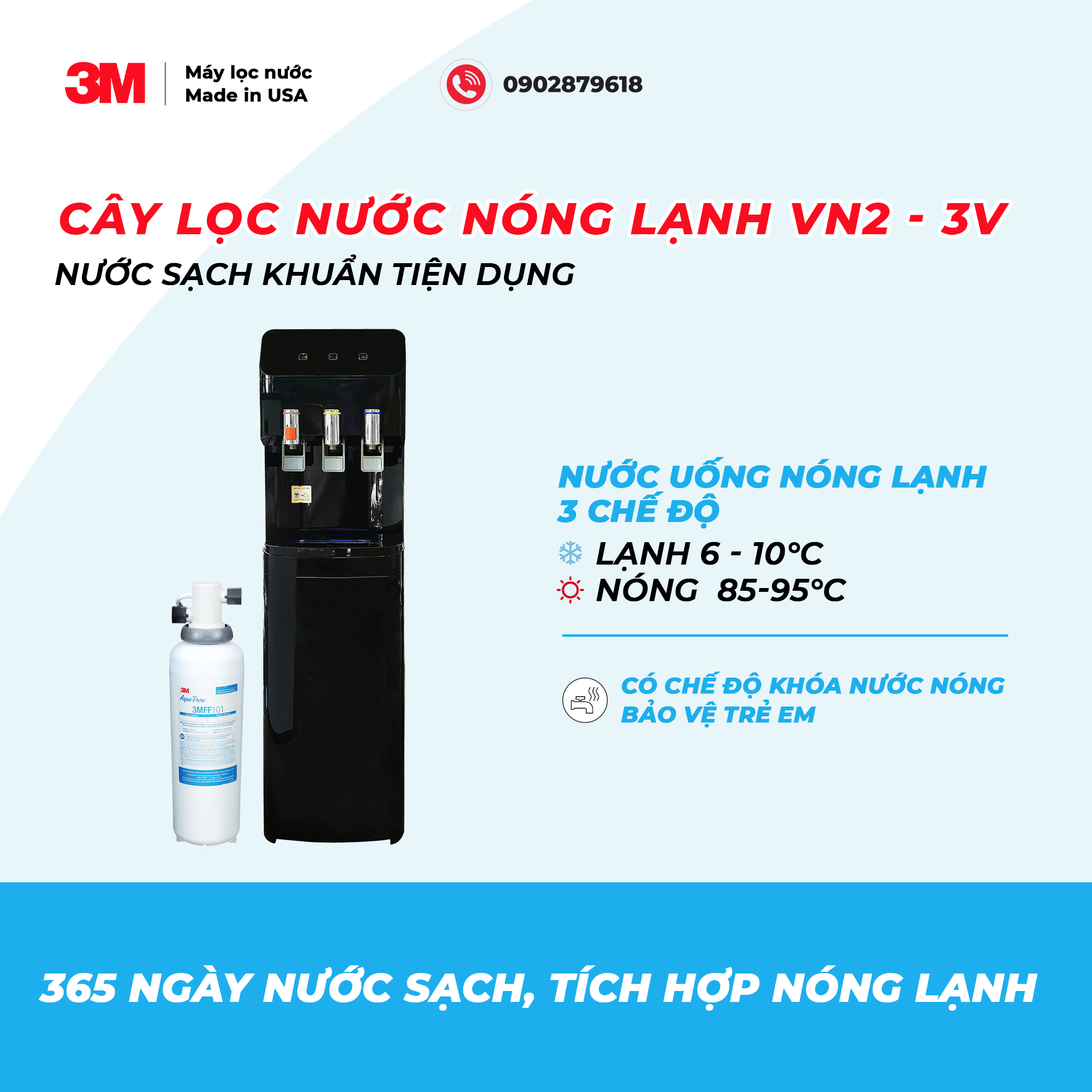 CÂY LỌC NƯỚC NÓNG LẠNH VN2-3V